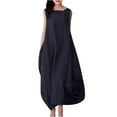 thumbnail image 1 of Pompotops Women's Summer Solid Color Soft Comfortable Sleeveless Vest Long Dress On Sale, 1 of 6