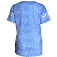 thumbnail image 4 of Camiseta de Mujer Cuello Redondo Manga Corta Top Blusa Casual Estampada, Color Azul, XL Yuarrent AP002430-04, 4 of 7