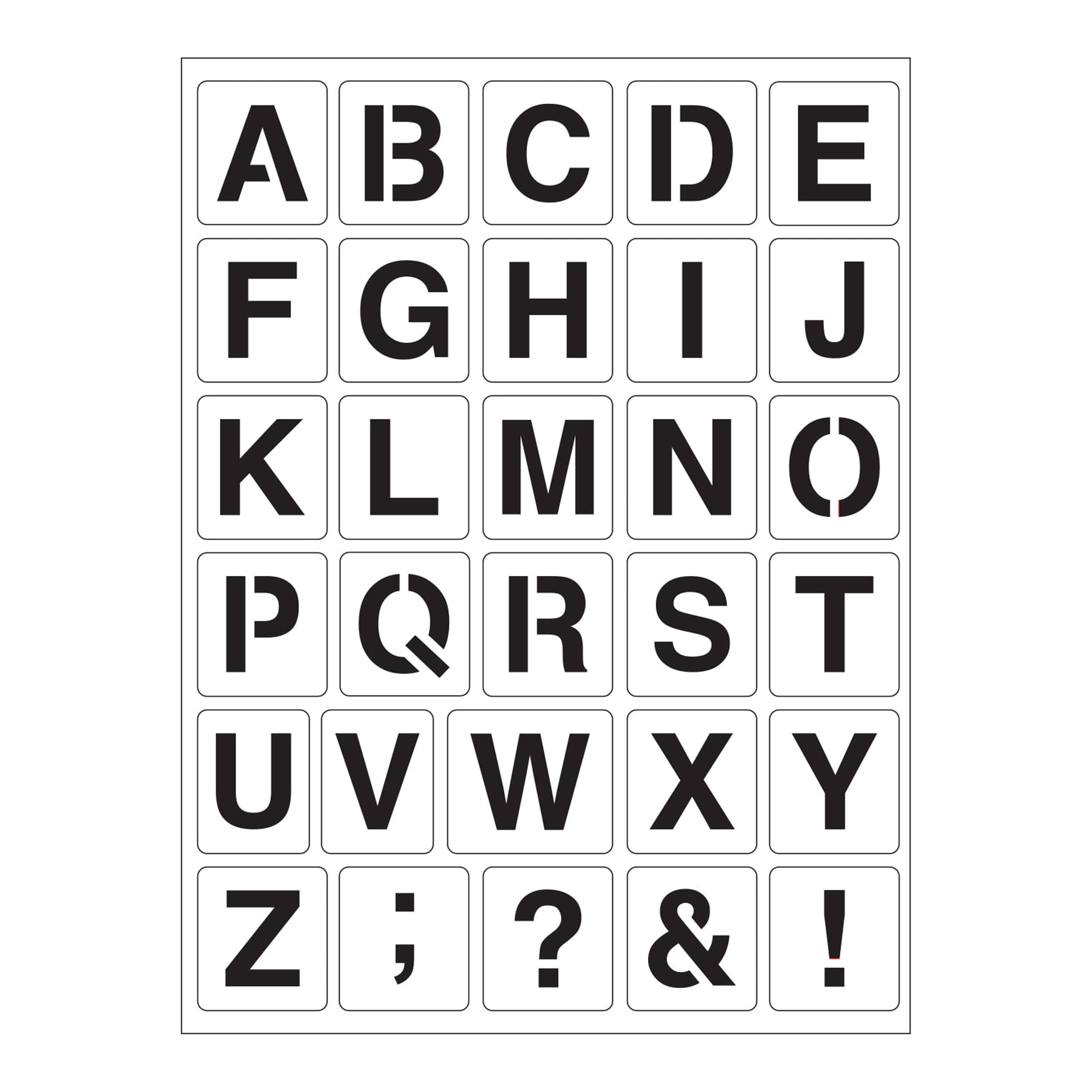 (3 pack) Hello Hobby 0.75" Letter Stencil (30 Pieces)