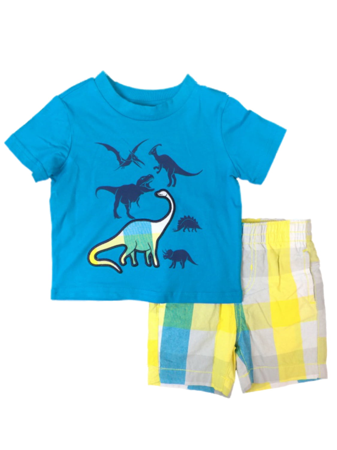 Toughskins - Infant & Toddler Boys Dinosaur Outfit Blue Dino Shirt ...