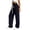 Black, variant on WIZUTIZ Women's High Waist Wide Leg Pants Elastic Waist Loose Fit Full Length Casual Trousers Slimming Soft Flowy Elegant Versatile Elegant