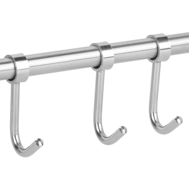 Perchero ANGGREK plateado soporte multiusos para toallas de baño gancho móvil estante de almacenamiento