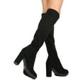 thumbnail image 3 of New Women Nature Breeze Rebound-01OK Faux Suede Knee High Chunky Heel Boot, 3 of 3