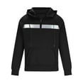 thumbnail image 3 of Men's Hoodies Casual Pullover Hooded Sweatshirt Long Sleeve Quarter Zip Hoody Tops With Kangaroo Pocket Black XXL, 3 of 6