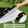 thumbnail image 5 of Cute Halloween Elements Pattern Round Fitted Tablecloth with Elastic Edge,Dining Table Cover Waterproof,Outdoor Round Tablecloth for Camping,Dining,Indoor and Outdoor, 5 of 7