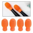 thumbnail image 1 of 4pcs Silicona Head Sleeve Rubber Case Cover Naranja shamjiam Mangas de cabeza de baqueta, 1 of 9