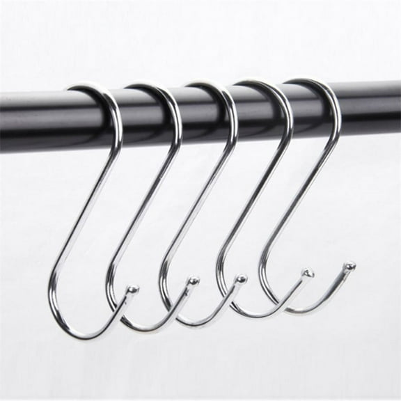 S Shaped Hook, Stainless Steel, Hanging Storage, S Hook, Large Capacity (6 Pieces)