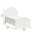thumbnail image 5 of Lilya Traditional Full Size Bed, Bead Molding and Shell Motif, Crisp White- Saltoro Sherpi, 5 of 5
