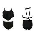 thumbnail image 4 of Kogui 2 Piece Swimsuit for Kid Girlss Toddler Girls Two Pieces Swimsuit Color Block Stripe Swimwear Summer Beach Bathing Suit 3T 4T (Bronze,3-4 Years), 4 of 9