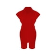 thumbnail image 3 of Lovelywholesale Women's Plus Size Turndown Collar Side Split Shorts Set, 3 of 4