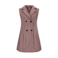 thumbnail image 3 of Oplxuo Long Vest for Women Sleeveless Tweed Blazer Fall Jackets Cardigan Outerwear, 3 of 7