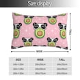 thumbnail image 2 of Balery Panda Avocado Funda de Cojín Estampada, Regalos para Mujeres, Regalos de Amor para Ella, Regalos para Novia o Esposa, Funda de Almohada-16"x24", 2 of 6