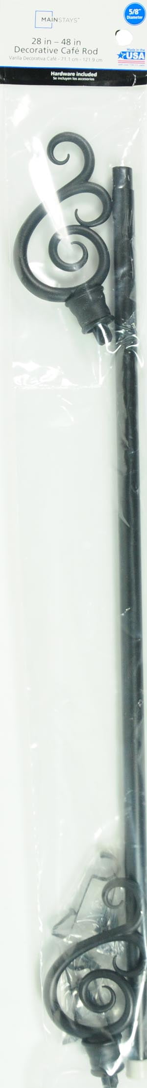 Mainstays 28 48 Scroll Adjule Window Curtain Rod 5 8 Scroll Adjule Window Curtain Rod