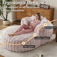 thumbnail image 3 of Wiilayok Oversized Accent Chair,55" W Faux Fur Armchair Comfy Reading Chair with Ottoman for Living Room, Bedroom,Pink, 3 of 9