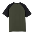 thumbnail image 5 of Stamzod Men Short Sets Outfits 2 Piece Summer Patchwork Crew Neck Short Sleeve Tee and Cargo Shorts Casual Plus Size Athletic Track Suit with Pocket Army Green-1 M, 5 of 6