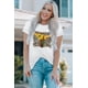 thumbnail image 1 of ABPHQTO Camiseta blanca con estampado de vaca occidental para mujer, 1 of 5