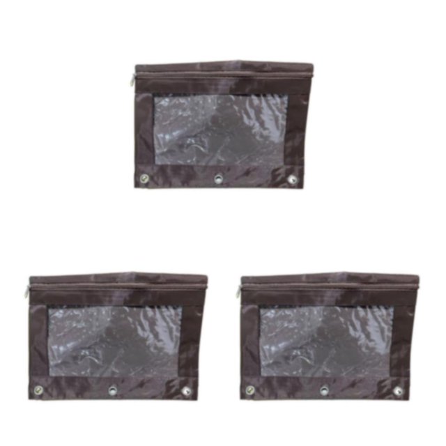 VONKY Documents Secure And Organized With Pouch Durable Documents Storage Pouch Brown 3Set