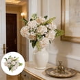 thumbnail image 6 of 8 Head Artificial Hydrangea, 8 Heads Faux Hydrangea Artificial Flower Bouquet, Realistic Silk Floral Arrangement, Wedding Home Decor for Living Room Table Centerpiece and Party, 6 of 6