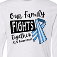 thumbnail image 4 of Inktastic Our Family Fights Together ALS Awareness Long Sleeve Youth T-Shirt, 4 of 5