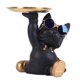 thumbnail image 3 of Estatua de bulldog para decoración de mesa con bandeja de almacenamiento, adorno de regalo navideño divertido negro, 3 of 9