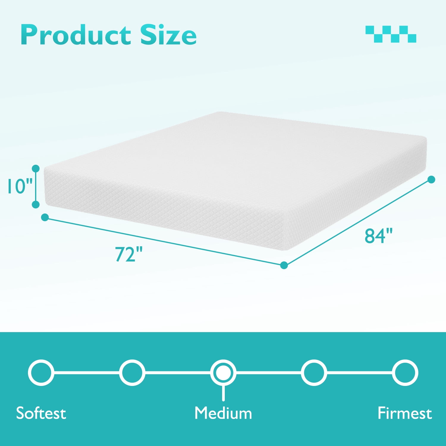 Dkelincs 10 inch Gel Memory Foam Mattress for Cool Sleep & Pressure Relief, Medium Firm Mattress in a Box, California King