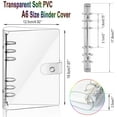 thumbnail image 3 of 2 PCS A6 Clear Soft PVC Notebook Cover, Refillable Paper PVC Binder, Loose Leaf Personal Planner Binder (2 Transparent), 3 of 5