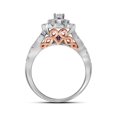 thumbnail image 2 of FB Jewels 14kt Two-tone Gold Round Diamond Bridal Wedding Ring Band Set 1 Cttw Size 5.5, 2 of 3