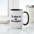 thumbnail image 4 of CafePress - Id Rather Be 40 Than Pregnant Mug - 15 oz Ceramic Large White Novelty Mug, 4 of 4