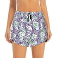 thumbnail image 4 of Lsque Lavender Flowers Printed Women's Running Shorts with Liner Pockets,Elastic Quick Dry Workout Athletic Gym Yoga Shorts,Womens High Waist Shorts-XX-Large, 4 of 9
