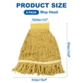 thumbnail image 2 of 6Pcs Commercial Mop Head Replacement, Cotton String Mop Head, Wet Cleaning Mop Head Refills, Yellow, 2 of 6
