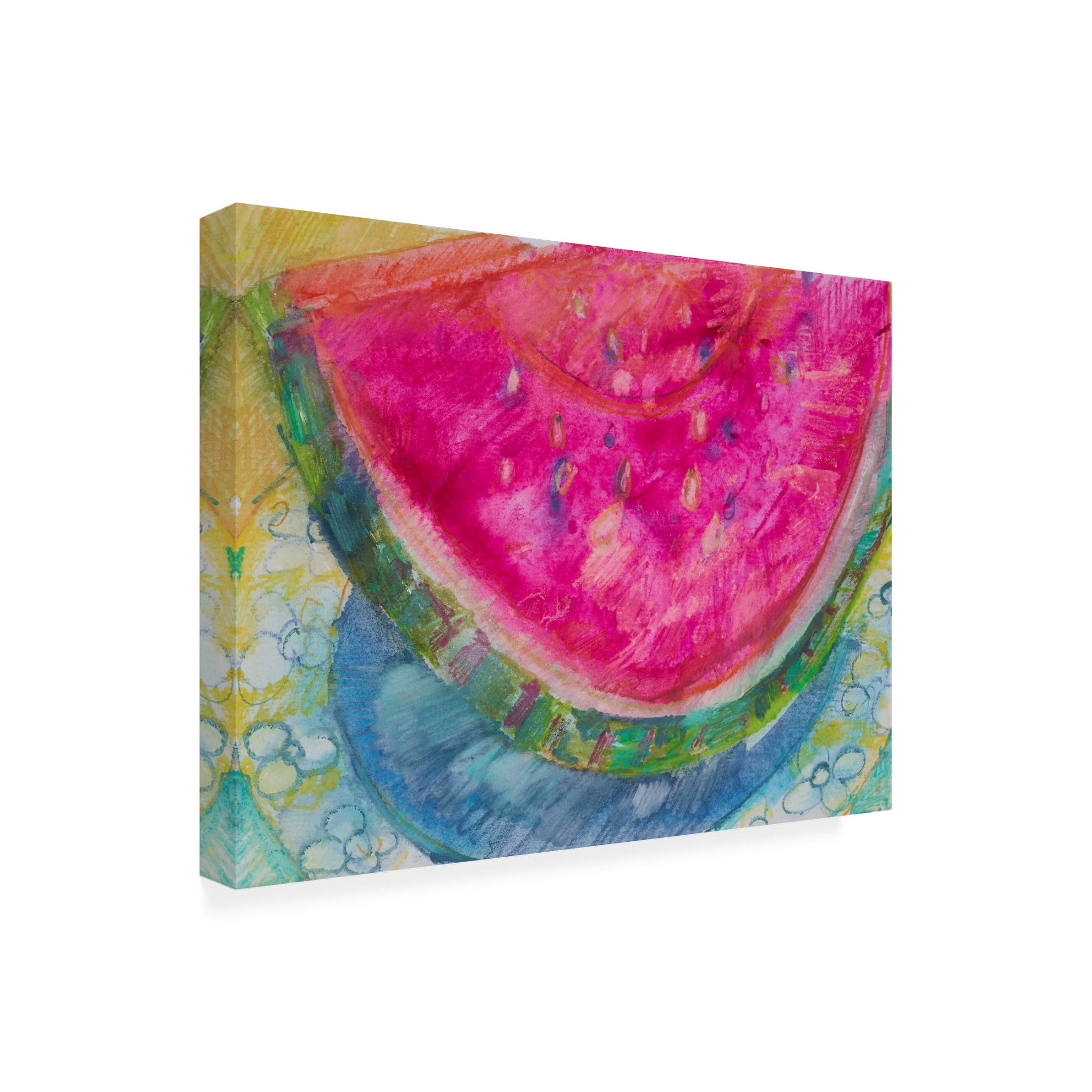 Canvas Wall Art - Erin McGee Ferrell 'Watermelon III' Wall Art for Living Room, Bedroom, or Office Décor by Trademark Fine Art - 24 x 18 Inches