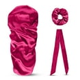 thumbnail image 3 of Conjunto de 3 piezas Bearachild gorro de dormir de satén Rosa rojo, 3 of 6