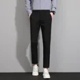 thumbnail image 2 of Pantalones de traje de hombre de talla grande Pantalones de verano rectos para hombre Negro Lujoso coreano Reseñas Muchas prendas de trabajo baratas 2024 Tela nueva en, 2 of 5