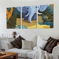 thumbnail image 2 of Shadudu Elephant Canvas Wall Art Set of 3 for Living Room Bedroom Office Decor, 12x16 Inches Each 12"x16"x3pcs, 2 of 6
