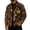 Khaki, variant on Mens Corduroy Jacket Casual Loose Fit Turn Down Collar Long Sleeve Button Front Shirt Jacket Camouflage Print Outerwear Green 3XL