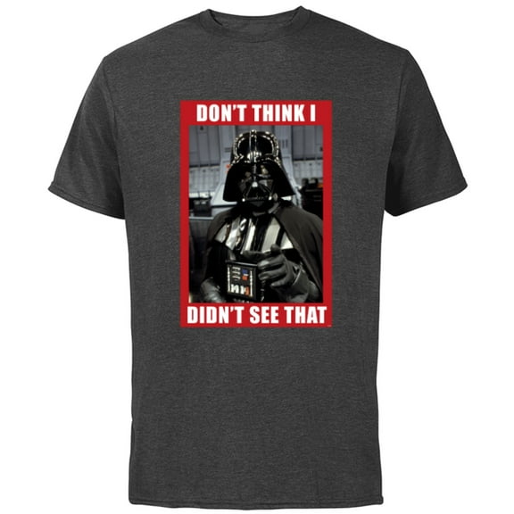 Star Wars Darth Vader Don’t Think I Didn’t See That Funny - Short Sleeve Cotton T-Shirt for Adults - Customized-Charcoal