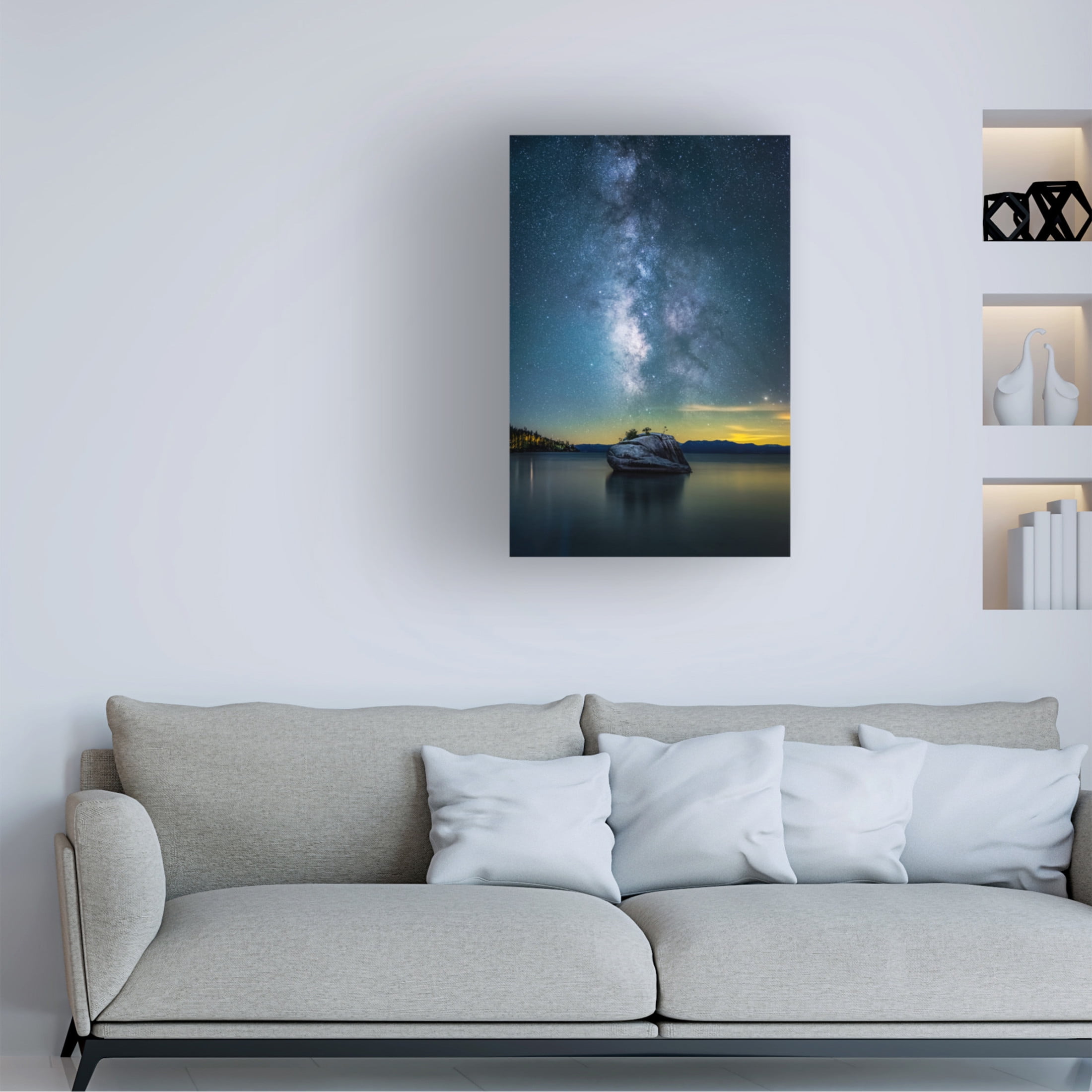 Trademark Fine Art Jiong Chen Bonsai Rock Milky Way Canvas Wall Art