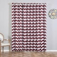 thumbnail image 2 of Efavormart 2 Panels White/Burgundy Polyester Chevron Design Thermal Insulated Blackout Room Darkening Grommet Top Curtain 52"x96", 2 of 11