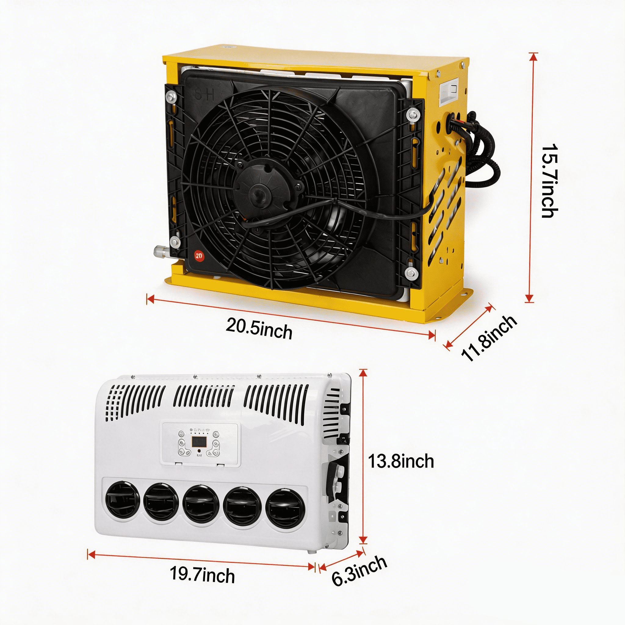 12V Split A/C 12000 BTU Truck Air Conditioner for RV Caravan Trailer Bus