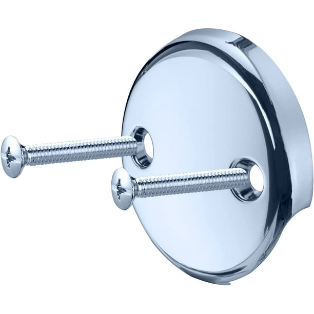 Universal Bathtub Drain Two Hole Overflow Faceplate with SS304 Screws