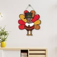 thumbnail image 4 of Fall Thanksgiving Turkey Door Sign Thanksgiving Day Wood Door Hanger Fall Wooden Thankful Wreath Hanging Decoration for Outdoor Outside Porch, 4 of 9