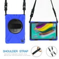 thumbnail image 3 of Dteck Galaxy Tab S5e Case with Soft PET Screen Protector, Heavy Duty Rugged Shockproof Rotating Kickstand Protective Cover Case with Shoulder Strap for Samsung Galaxy Tab S5e 10.5", Blue, 3 of 8