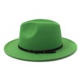 thumbnail image 5 of Unisex Wool Fedora Hat Wide Brim Belt Band Vintage Party Church Fashion Hat, 5 of 5