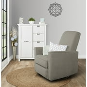 Evolur Harlow Deluxe Glider with USB Charger Port, Smokey Blue