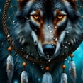 thumbnail image 5 of RKSupls Shower Curtain, Majestic Wolf with White Feather Dreamcatcher Waterproof Polyester Shower Curtain with Hooks for Chic Elegant Home Bathtub Bathroom Decor Washable Curtains, 5 of 6