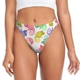 thumbnail image 1 of Balery Cute Chameleons Tangas de Algodón para Mujer con Estampado – Ropa Interior Sexy, Transpirable, G-string-X-Small, 1 of 6