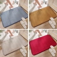 thumbnail image 1 of Alfombra de vellón de coral para el hogar, alfombra gruesa absorbente de agua para baño, alfombra de puerta de color sólido para dormitorio, sala de estar, alfombra antideslizante para puerta, 1 of 5