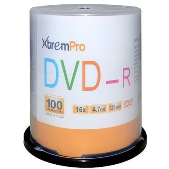 Blank CD DVD-R 16x 4.7GB 120 Minute DVD 100 Pack Storage Media in Spindle