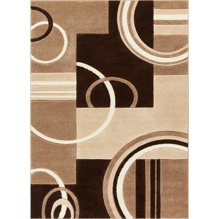 Ivory Waves - Well Woven Ruby Galaxy Waves Contemporary Area/Runner/Round Rug