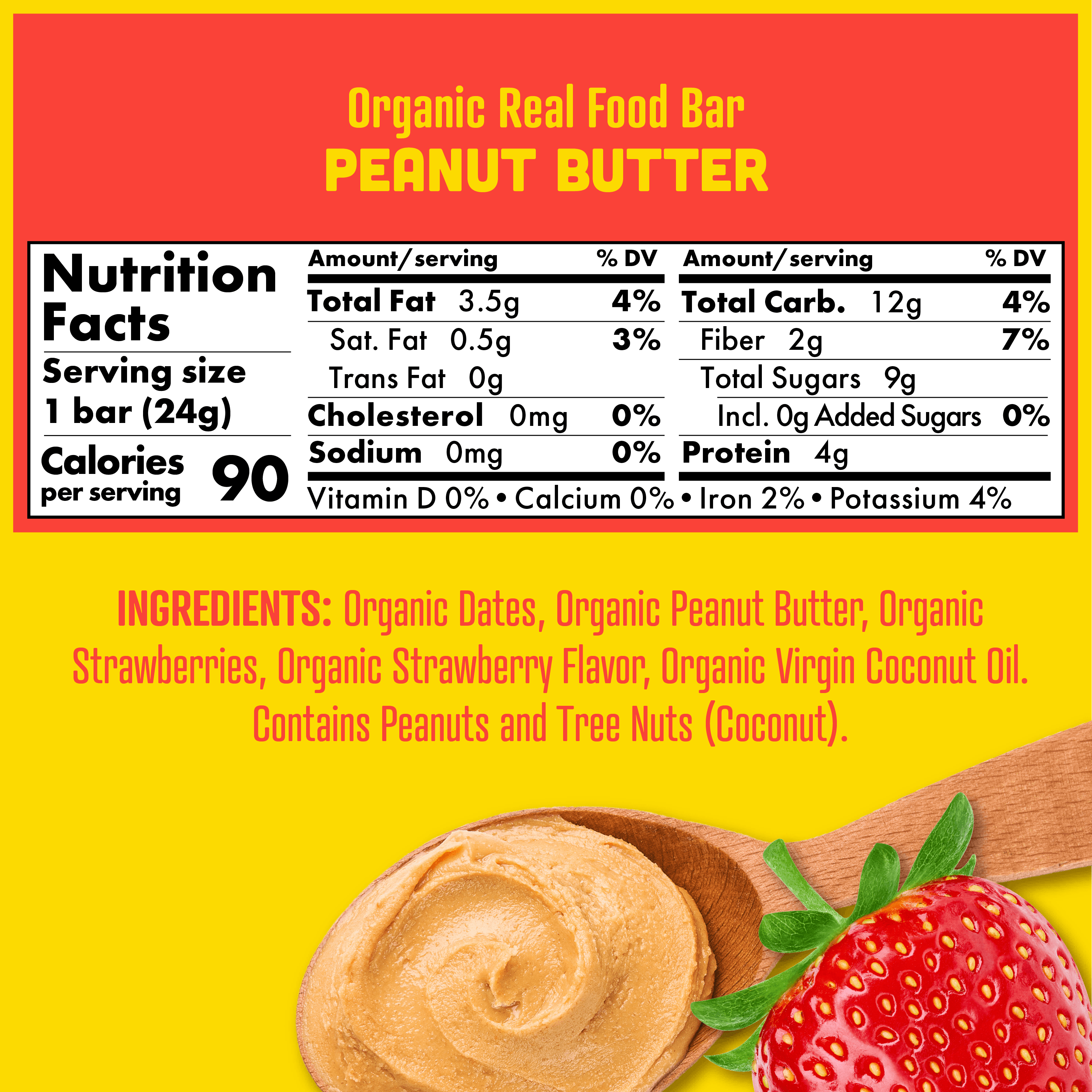 Skout Organic, Kids Real Food Bar, Peanut Butter & Jelly, 6 Energy Bars, 0.85 Oz each